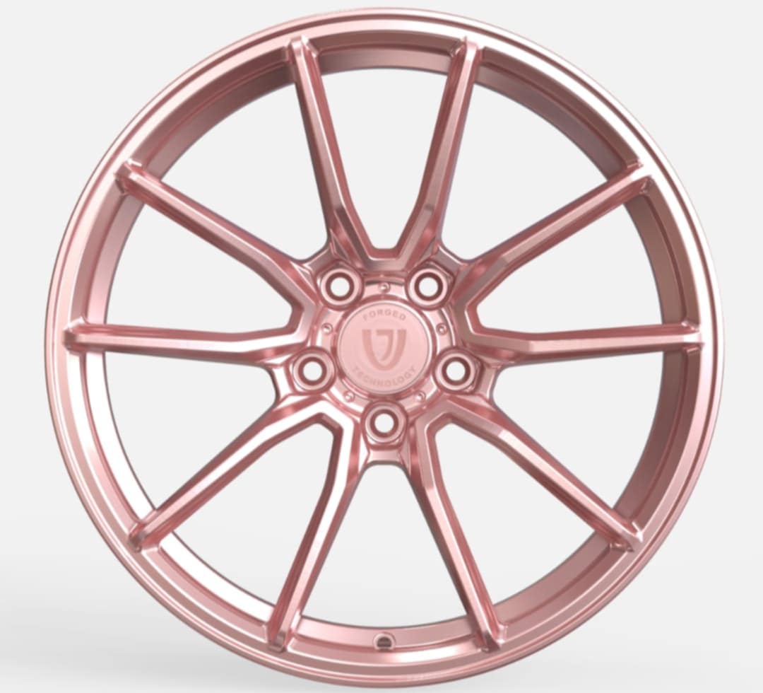 Brushed rosse gold forged alloys for BMW M4