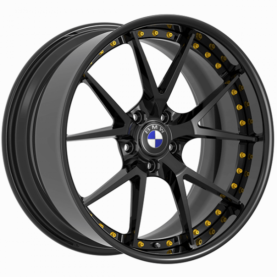 Black two piece 5V forged wheels for bmw