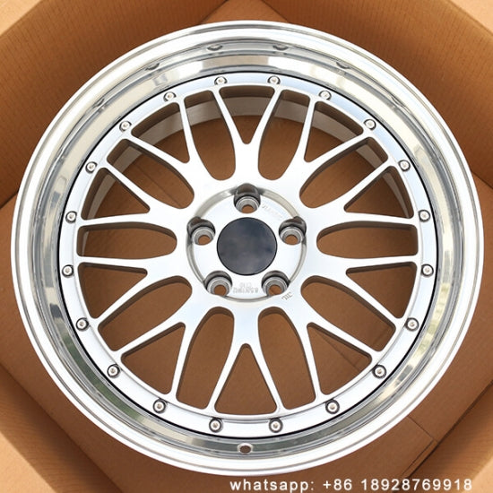 Two piece forged brushed chrome wheels foe dodge