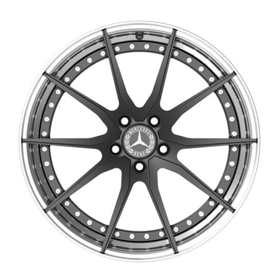 Two piece 10 spoke forged alloys for mercedes truck