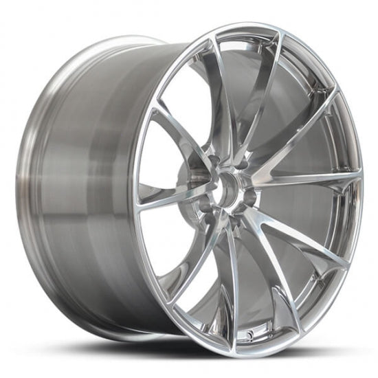 Polished 5V shape forged custom offset wheels