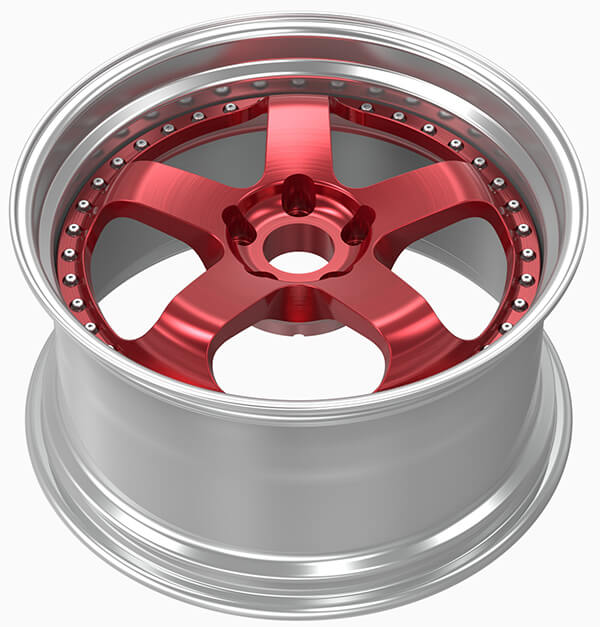 Two piece borbet style forged alloys