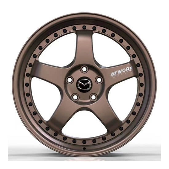 Dark bronze two piece forged alloys for mazda