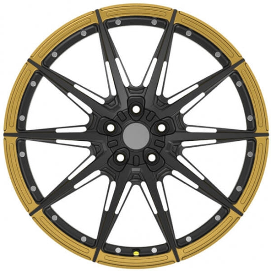 Back & bronze 10 spoke custom alloys for nissan