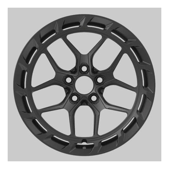 Black modern 5V forged wheels for infiniti