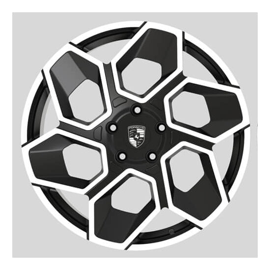 Black modern alloys for porsche