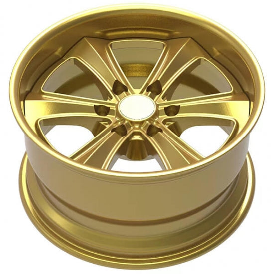 Golden two piece alloys for classic cars