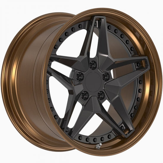 Dark bronze deep dish alloys for mercedes