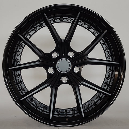 Gloss black with deep dish alloys for mercedes