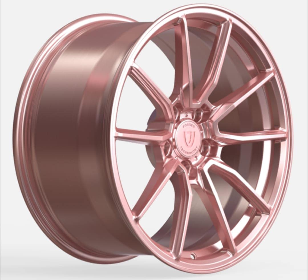 Brushed rosse gold forged alloys for BMW M4