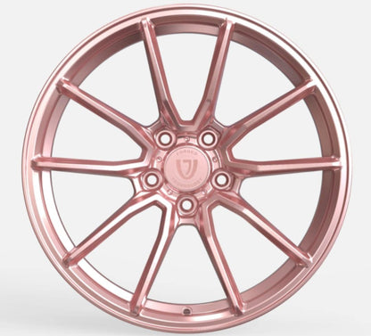 Brushed rosse gold forged alloys for BMW M4