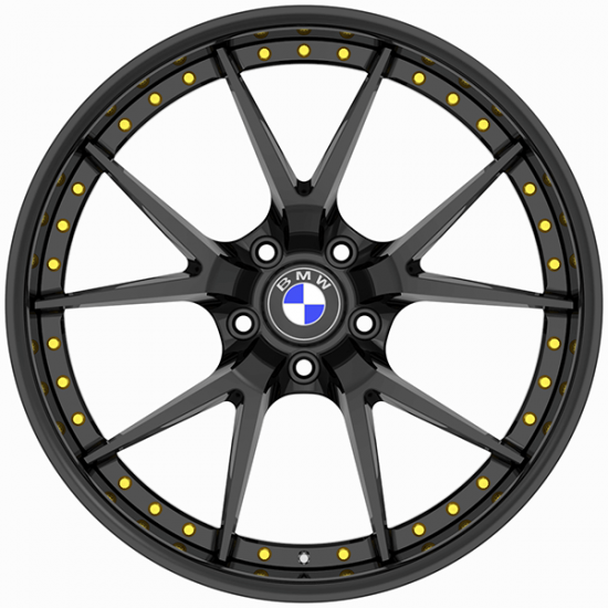 Black two piece 5V forged wheels for bmw