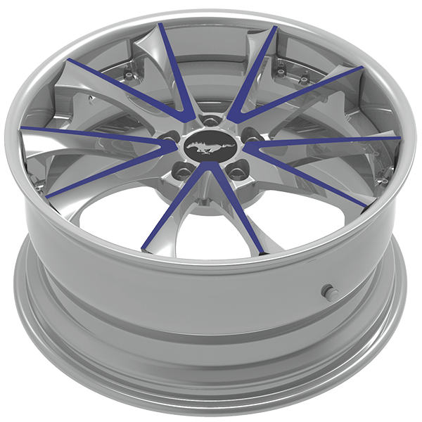 Brushed two piece 5V alloys for mustang