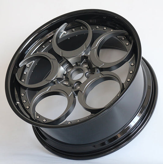 Two piece modern forged alloys for alfa romeo