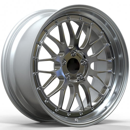 Two piece forged brushed chrome wheels foe dodge