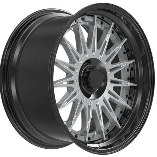 Black and white two piece forged alloys for mercedes