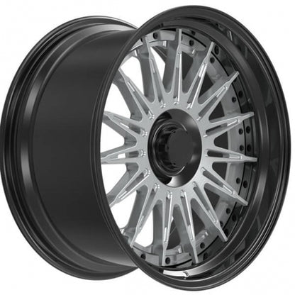 Black and white two piece forged alloys for mercedes