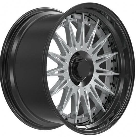 Black and white two piece forged alloys for mercedes