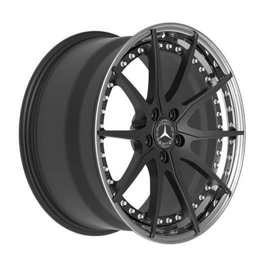 Two piece 10 spoke forged alloys for mercedes truck