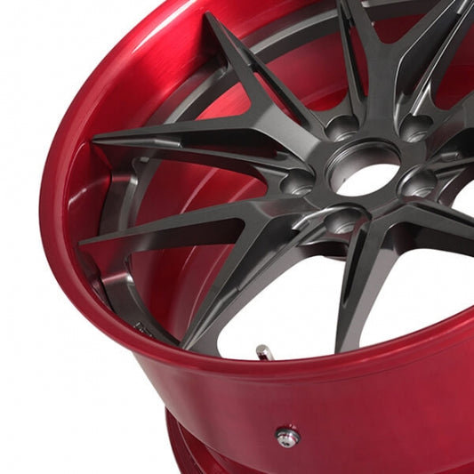 Deep dish two piece modern multi spoke for ford truck