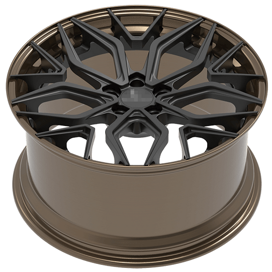 Two piece forged wheels for tesla