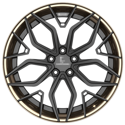 Two piece forged wheels for tesla