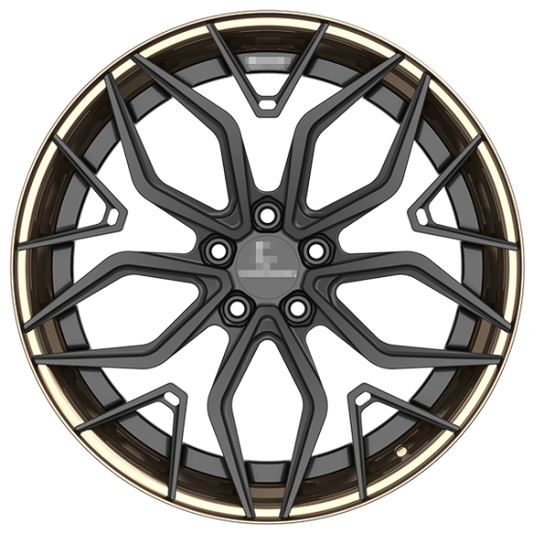 Two piece forged wheels for tesla