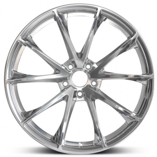 Polished 5V shape forged custom offset wheels
