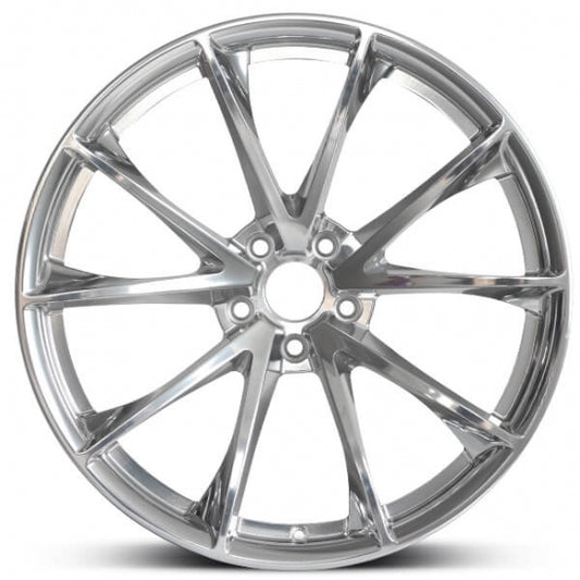 Polished 5V shape forged custom offset wheels