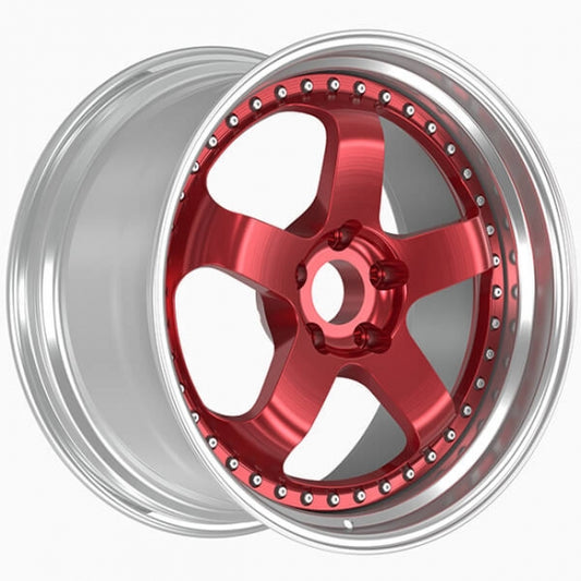 Two piece borbet style forged alloys