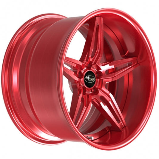 Red deep dish alloys for subaru
