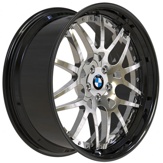 Deep dish polished wheels for bmw