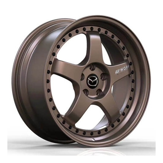 Dark bronze two piece forged alloys for mazda