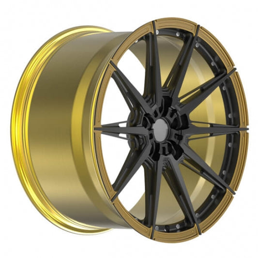 Back & bronze 10 spoke custom alloys for nissan