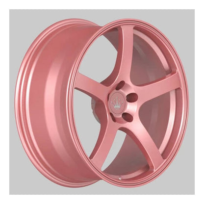 Pink Classic 5 spoke forged alloys for nissan
