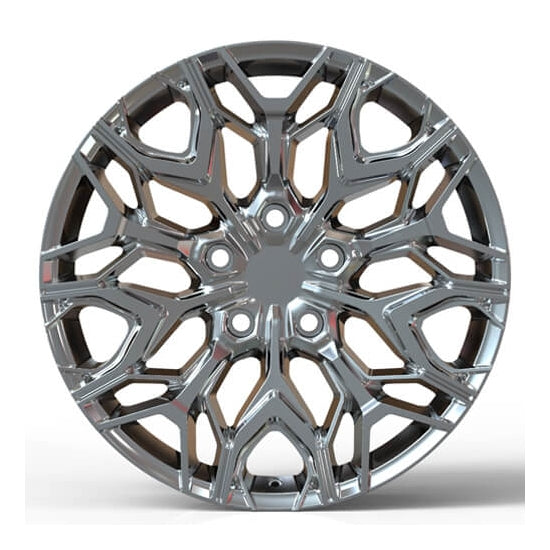 Chrome multi spoke alloys for nissan