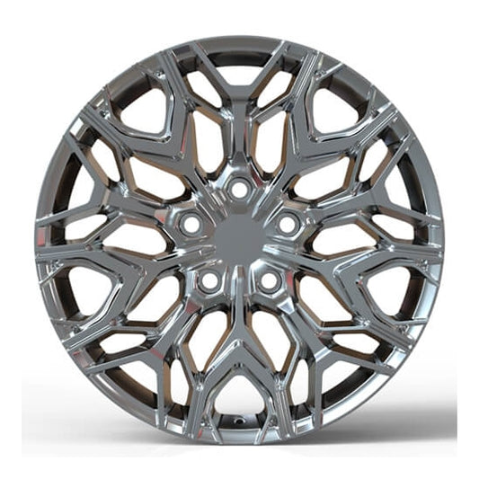 Chrome multi spoke alloys for nissan