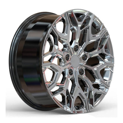 Chrome multi spoke alloys for nissan