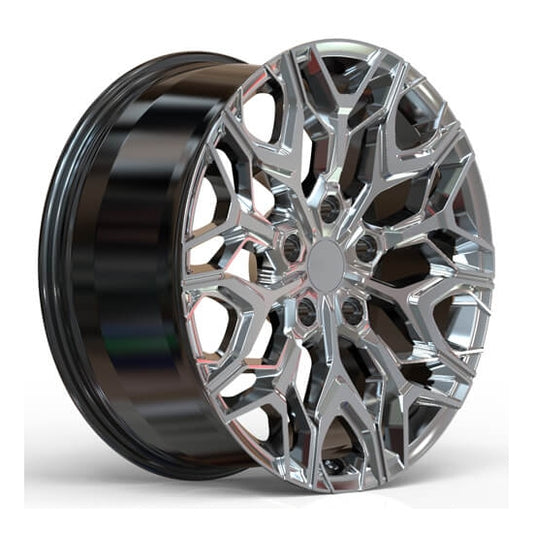 Chrome multi spoke alloys for nissan