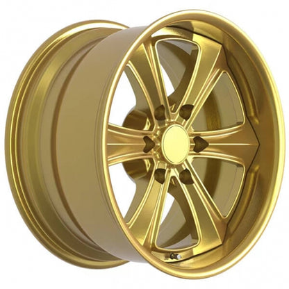 Golden two piece alloys for classic cars