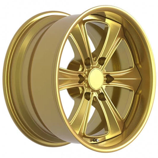 Golden two piece alloys for classic cars