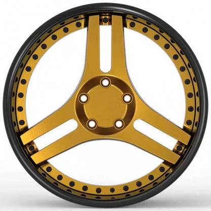 Two piece 3 double spoke forged alloys for smart roadster