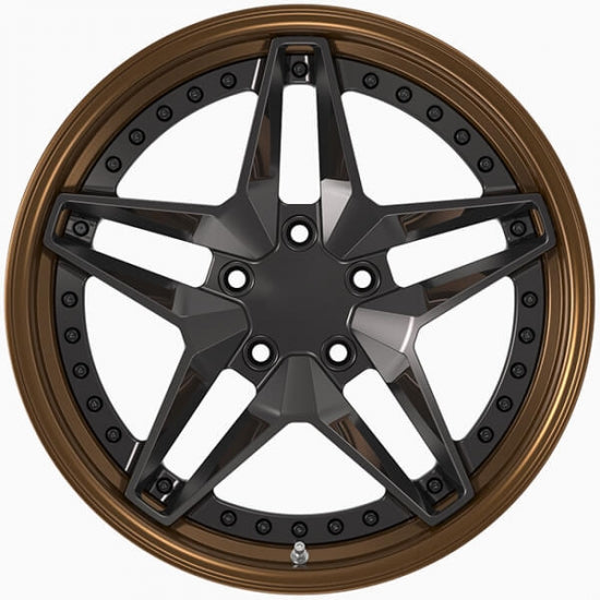 Dark bronze deep dish alloys for mercedes