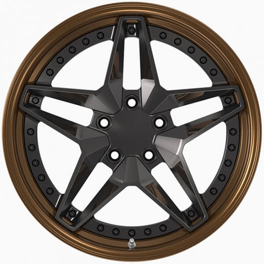 Dark bronze deep dish alloys for mercedes