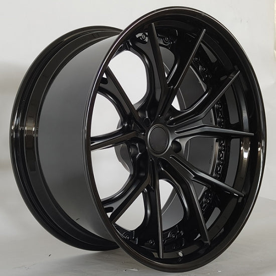 Gloss black with deep dish alloys for mercedes
